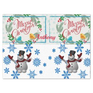 Christmas Tissue Paper, Snowman Tissue Paper