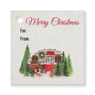Christmas Trailer Camper Outdoorsy Theme Favor Tags