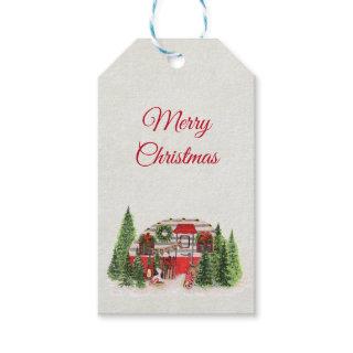 Christmas Trailer Camper Outdoorsy Theme Gift Tags