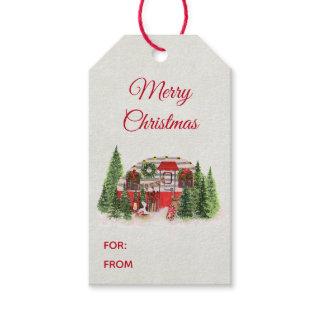 Christmas Trailer Camper Outdoorsy Theme  Gift Tags