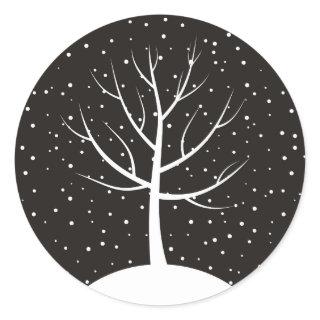 Christmas tree3 classic round sticker