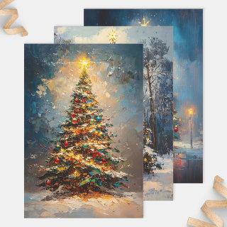 Christmas Tree Bold Painting Decoupage  Sheets