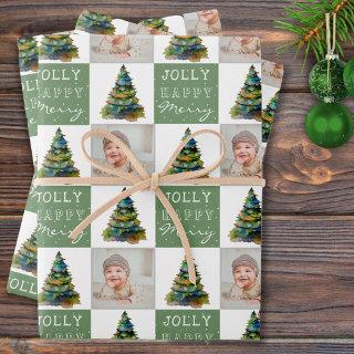 Christmas Tree Photo Holiday Pattern  Sheets