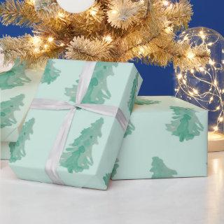 Christmas Tree water color  green