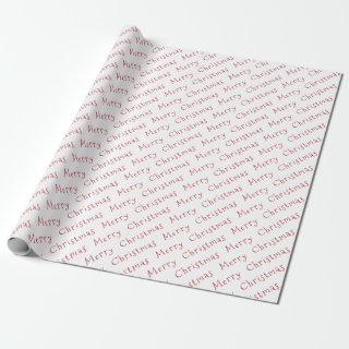 Christmas Typography Dark Red on White