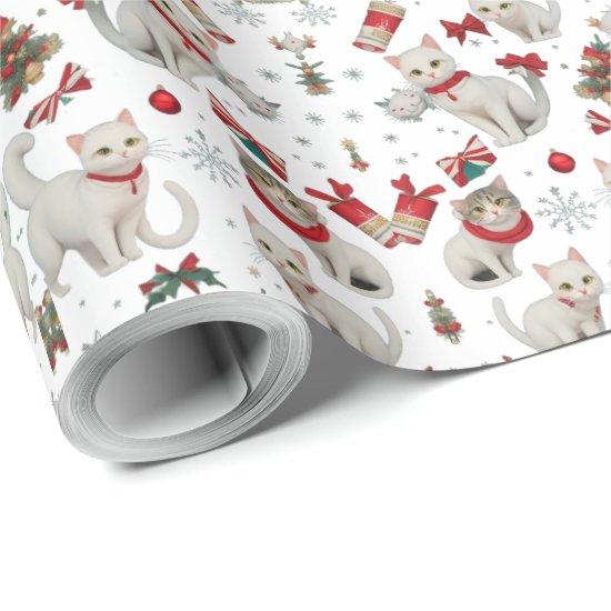 Christmas Vibes Cats seamless Pattern