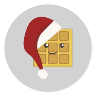 Christmas Waffle Classic Round Sticker