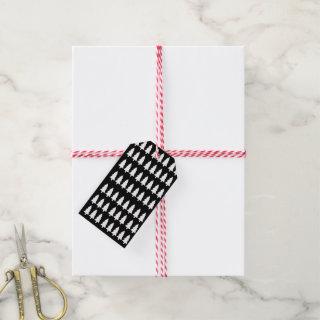 Christmas White Trees Gift Tags