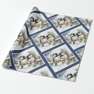 Christmas Winter Cute Chickadee Birds
