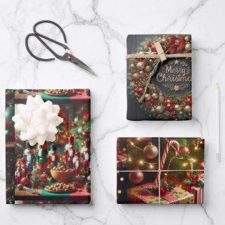 Christmas Wreath, Nutcracker, and   Sheets