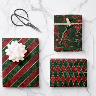 Christmas Xmas Faux Velvet Red Green Holiday  Sheets