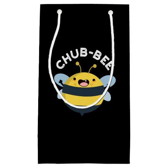 Chub-bee Funny Chubby Bee Pun Dark BG Small Gift Bag