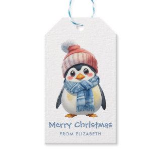 Chubby Baby Penguin Holiday Christmas Cute Gift Tags