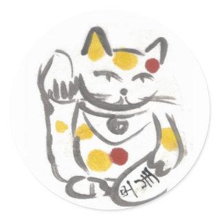 Chubby Lucky Cat Stickers