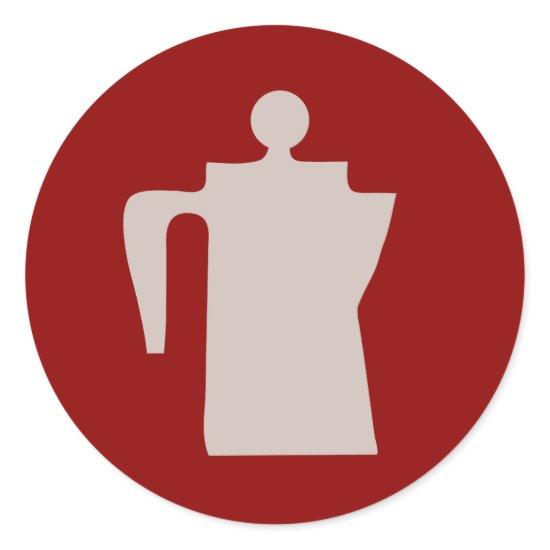 Chuck Wagon Coffee Pot - Cowboy Coffee Time Classic Round Sticker