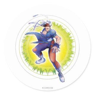 Chun-Li Classic Round Sticker