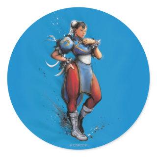 Chun-Li Hand on Hip Classic Round Sticker