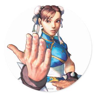 Chun-Li With Hand Up Classic Round Sticker
