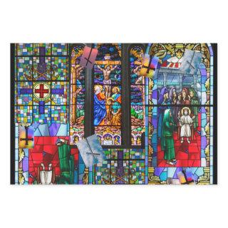 Church Stained Glass and Cross   Sheets
