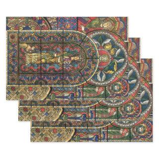 Church Stained Glass Window, Vintage Architecture  Sheets