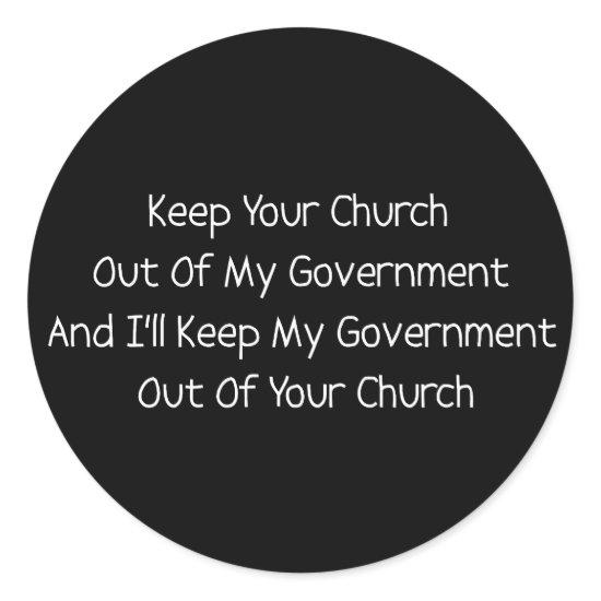 Church State Separation Classic Round Sticker