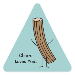 Churro Loves You! Triangle Sticker