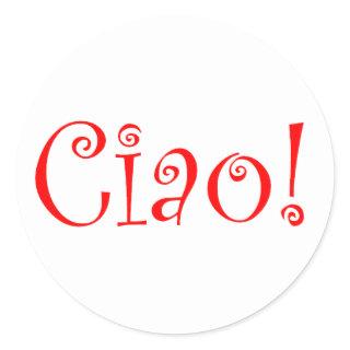 ciao classic round sticker