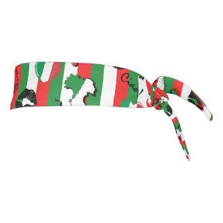 Ciao Italian Flag and Shapes Tie Headband