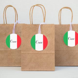 Ciao Italy italian flag Classic Round Sticker