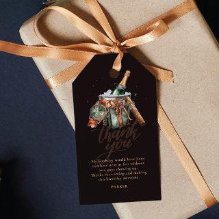 Cigar and Whisky Men's Birthday Personalized Gift Tags