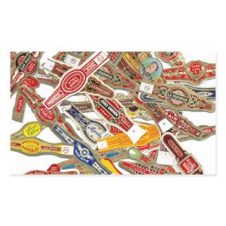 Cigar Ring Wrappers Rectangular Sticker