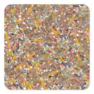 Cigar Ring Wrappers Square Sticker