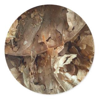 Cigar Smokers Tobacco Leaf Texture Classic Round Sticker