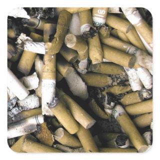 Cigarette Butts Square Sticker