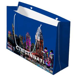 Cincinnati in graffiti  large gift bag
