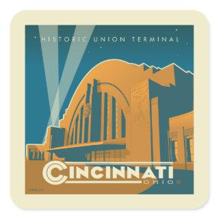 Cincinnati, Ohio | Historic Union Terminal Square Sticker