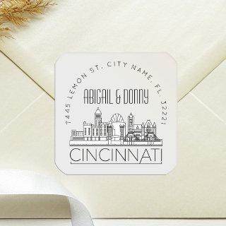 Cincinnati Wedding | Pre-Addressed Envelope Seal