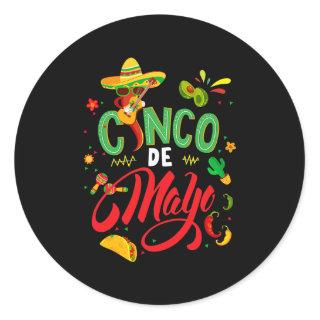 Cinco De Mayo For Mens Womens Kids Mexican Fiesta Classic Round Sticker