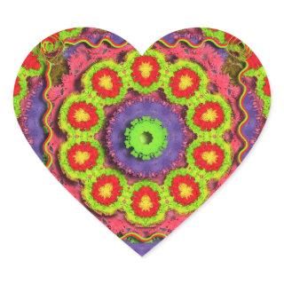 Cinco De Mayo Pinata Abstract Heart Sticker