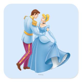 Cinderella and Prince Charming Square Sticker