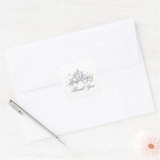 Cinderella Carriage | Baby Shower Thank You Square Sticker