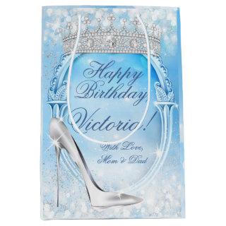 Cinderella Glass Slipper Princess Quinceanera Medium Gift Bag