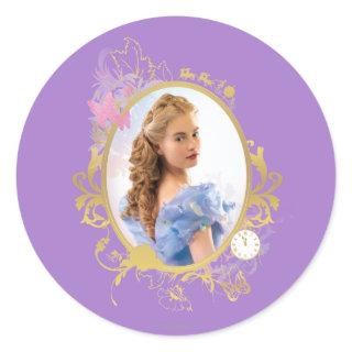 Cinderella Ornately Framed Classic Round Sticker