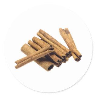 Cinnamon bark classic round sticker