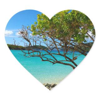 Cinnamon Bay St. John Heart Sticker