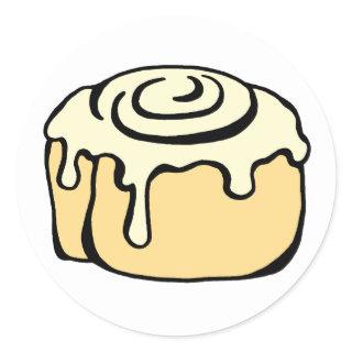 Cinnamon Roll Cartoon Design Classic Round Sticker