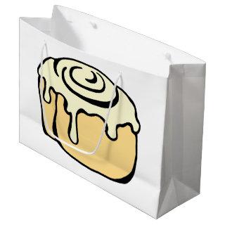 Cinnamon Roll Cartoon Design Large Gift Bag