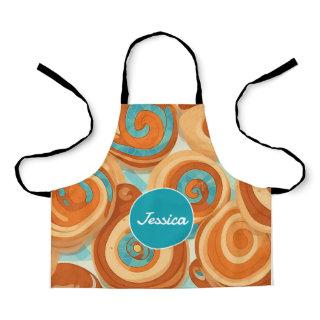 Cinnamon roll Mosaic Colorful Personalized Pattern Apron