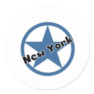 Circle New York Classic Round Sticker