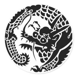 Circle of Nichiren sect dragon Classic Round Sticker